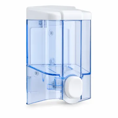 Vialli Plastik Sıvı Sabunluk, 500ml Hacimli, 6 Adet, Transparent Mavi