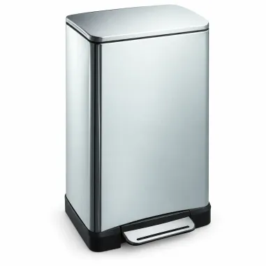Primanova Paslanmaz Çelik E-Cube 30 Litre Softclose Pedallı Çöp Kovası D-14679