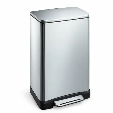 Primanova Paslanmaz Çelik E-Cube 12 Litre Softclose Pedallı Çöp Kovası İnox D-15321