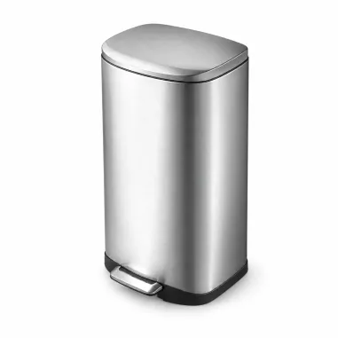 Primanova Paslanmaz Çelik Della 6 Litre Oval Soft Close Pedallı Kova D-15344