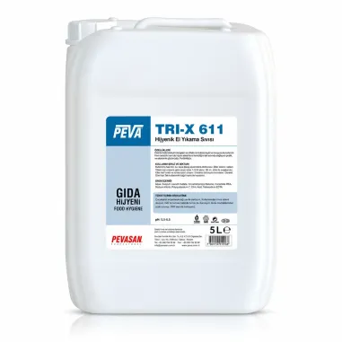 Peva TRI-X 611 Gıda Hijyeni İçin Hijyenik El Yıkama Sıvısı 5 Litre