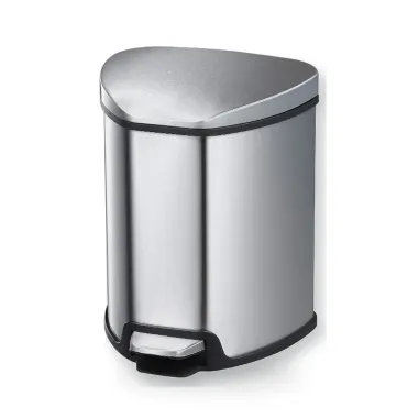 Primanova Paslanmaz Çelik Grace 5 Litre Softclose Pedallı Çöp Kovası D-14678