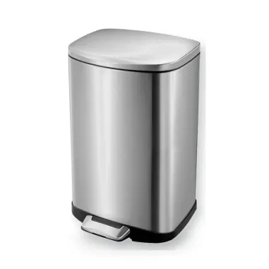 Primanova Paslanmaz Çelik Della 50 Litre Oval Soft Close Pedallı Kova D-15345